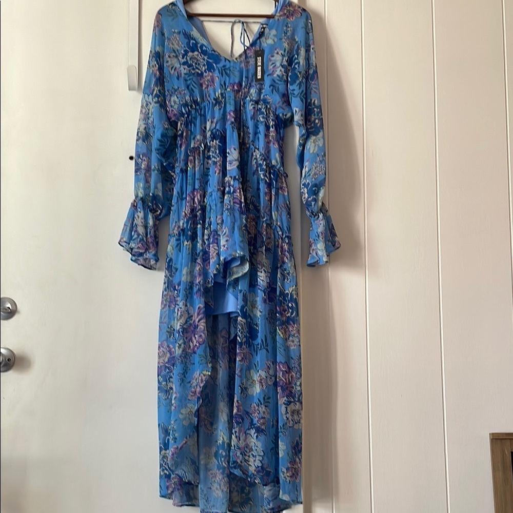 Steve Madden Floral Blue Dress sz Med